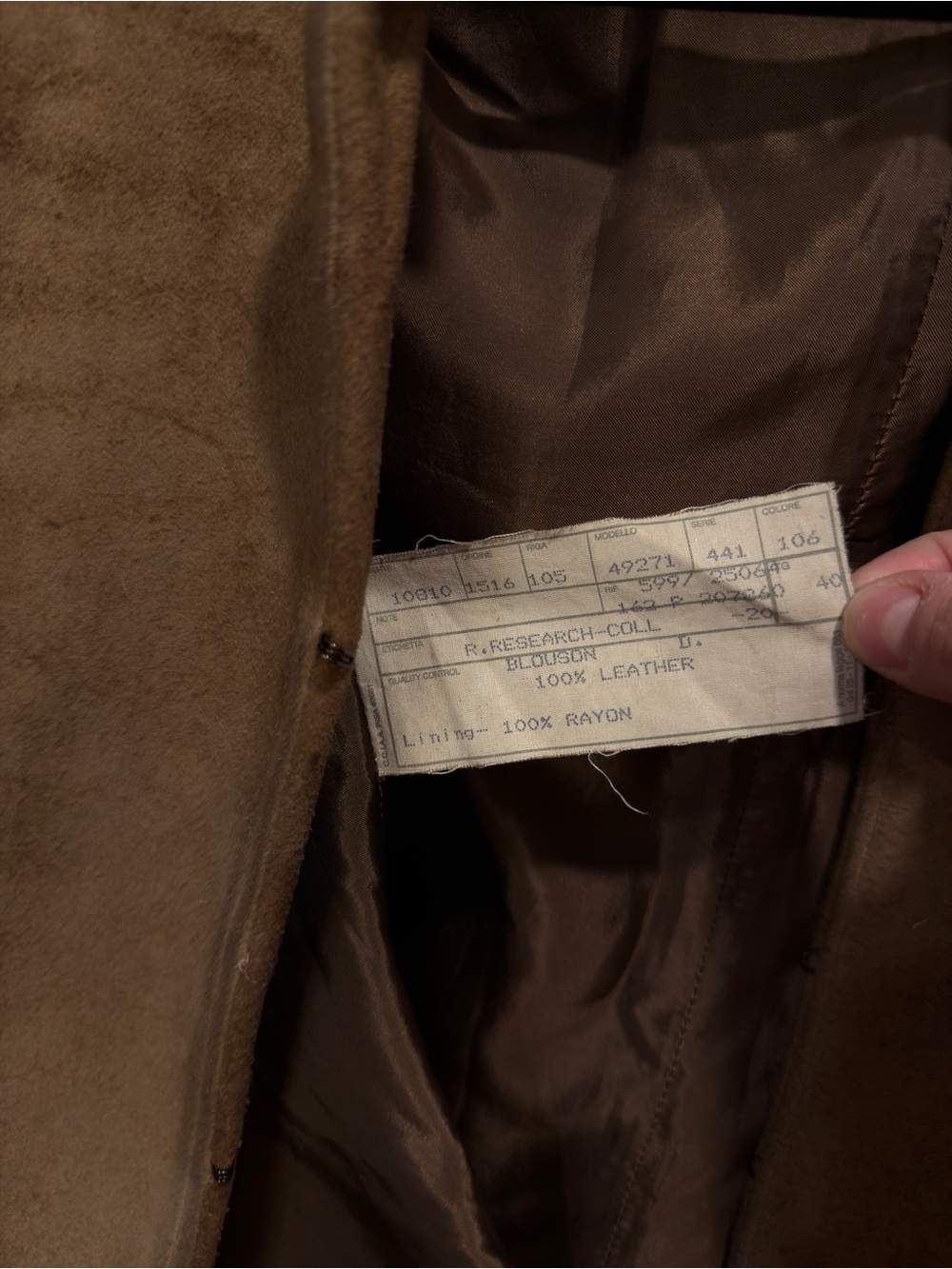 RARE Ruffo Research Fall 2000 collection Leather Suede Jacket - Picture 7 of 12